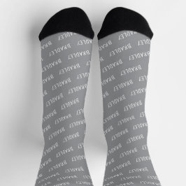Personalisiertes Namensmonogramm-Muster Socken