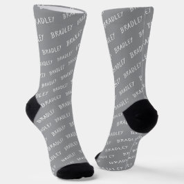 Personalisiertes Namensmonogramm-Muster Socken
