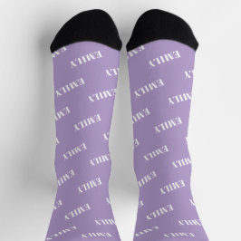Personalisiertes Namensmonogramm-Muster Socken