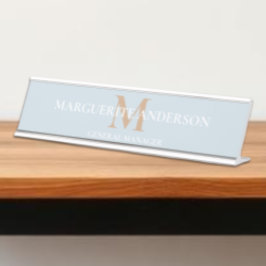 Personalisiertes Namensmonogramm Schreibtischnamensplakette