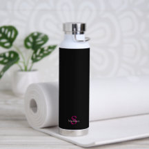 Personalisiertes Namensmonogramm Schwarz Rosa