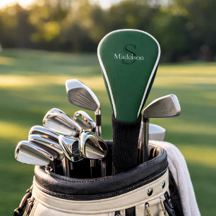 Personalisiertes Namensmonogramm Smaragdgrün Schwa Golf Headcover