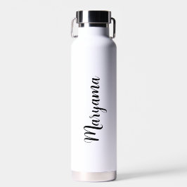 Personalisiertes Namensschrift Weiß Trinkflasche