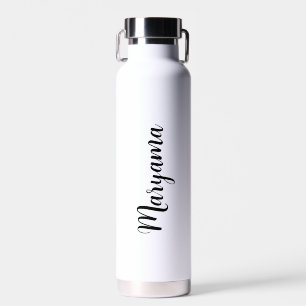 Personalisiertes Namensschrift Weiß Trinkflasche