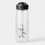 Personalisiertes Namensskript löschen Trinkflasche<br><div class="desc">Fügen Sie Ihren Namen zu dieser Wasserflasche für eine personalisierte Gastgeschenk Hochzeit,  ein Brautparty oder einfach nur für den Alltag!</div>