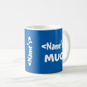 Personalisiertes Namenstrio-blaues Weiß Kaffeetasse