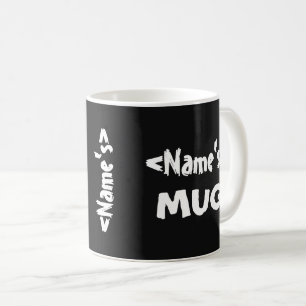Personalisiertes Namenstrio Schwarz-weiß Kaffeetasse