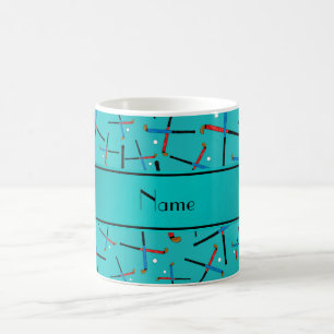 Personalisiertes Namenstürkisfeldhockey Tasse