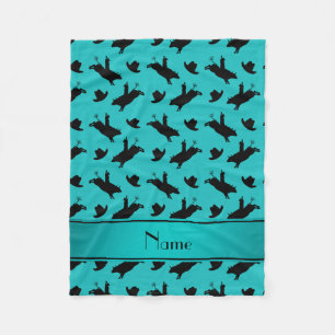Personalisiertes Namenstürkisrodeo-Stierreiten Fleecedecke