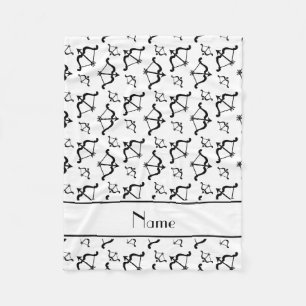 Personalisiertes Namensweiß beugt Pfeile Fleecedecke