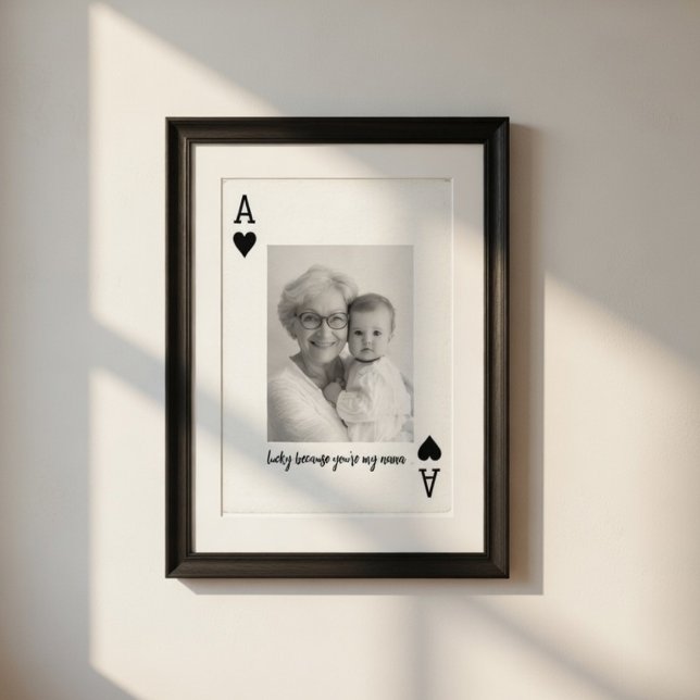 Personalisiertes Nana-Foto Ass of Pik Custom Poster (Von Creator hochgeladen)