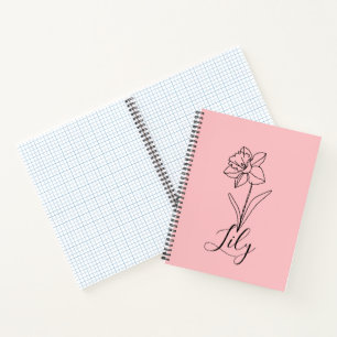 Personalisiertes Narzissen-Geburtsblumengeschenk D Notizbuch
