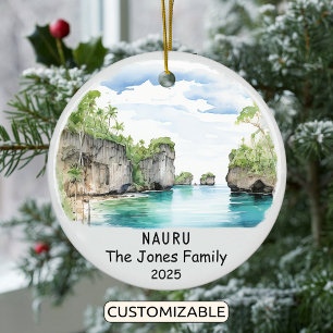 Personalisiertes Nauru-Ornament, Ozeanien Keramik Ornament