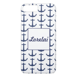 Personalisiertes Nautic Theme Anchor Navy Phone Ca Case-Mate iPhone Hülle