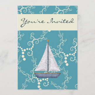Personalisiertes Nautical Sailboat Einladung zum G