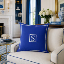Personalisiertes nautisches blaues Monogramm-Dekor