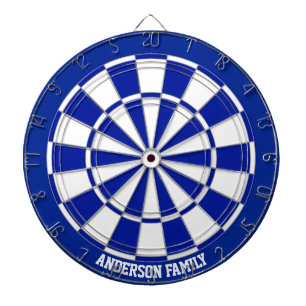 Personalisiertes Navy Blau & Weiß Bicolor Dartscheibe