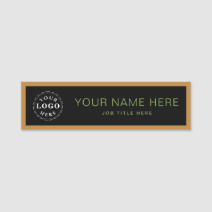 Personalisiertes Navy Blue 3,5" X 1" Rectangle Namensschild