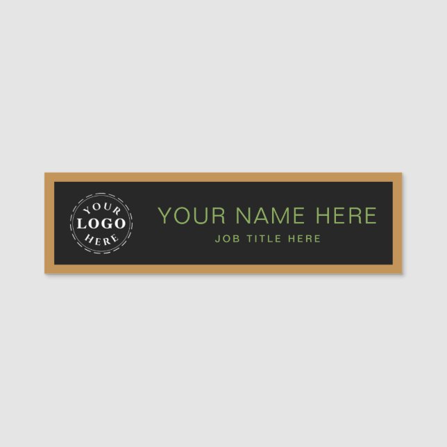 Personalisiertes Navy Blue 3,5" X 1" Rectangle Namensschild (Vorderseite)