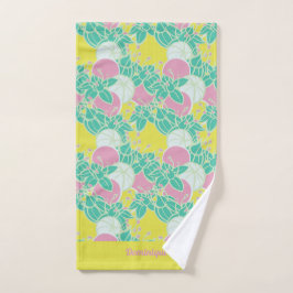 Personalisiertes Neon Modern Bud & Blume Muster Handtuch