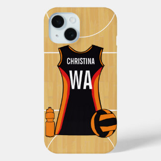 Personalisiertes Netball-Smartphone iPhone 15 Hülle