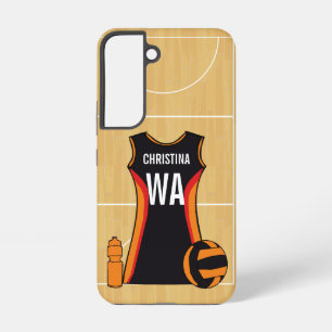 Personalisiertes Netball-Smartphone Samsung Galaxy Hülle