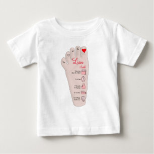 Personalisiertes Neues Baby-Geschenk Geburtsstatis Baby T-shirt
