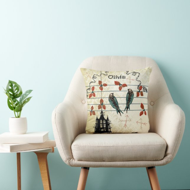 Personalisiertes neues Baby Girl's Room Niedliche  Kissen (Stuhl )