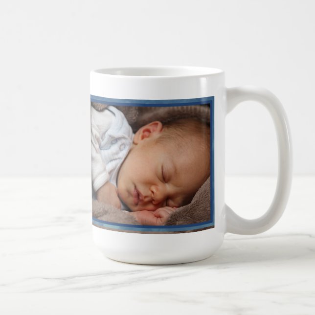 Personalisiertes neues Baby / Großeltern Onkel Tan Kaffeetasse (Rechts)