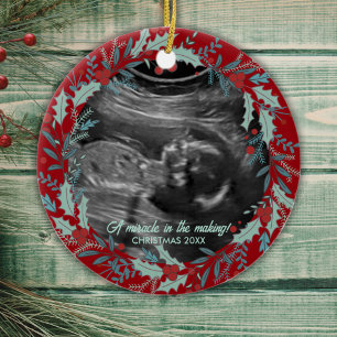 Personalisiertes neues Baby Reveal Ultrasound Weih Keramik Ornament