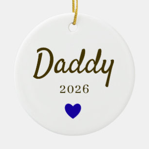Personalisiertes Neues Daddy-Liebe-Design mit Jahr Keramik Ornament
