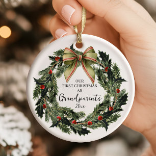 Personalisiertes neues Großeltern-Ornament Keramik Ornament