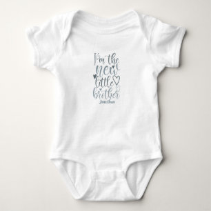 Personalisiertes neues kleines Bruder Weiß Baby  Strampler
