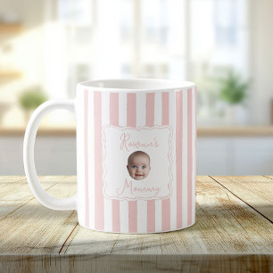 Personalisiertes Neues-Mutter-Baby-Name-Gesicht-Fo Kaffeetasse