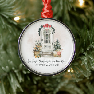 Personalisiertes neues Zuhause Erstes Weihnachten Ornament Aus Metall