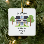 PERSONALISIERTES NEUES ZUHAUSE-FOTO KERAMIKORNAMENT<br><div class="desc">PERSONALISIERT NEUES ZUHAUSE FOTO CHRISTMAS ORNAMENT,  CUSTOM HOUSE PICTURE UND ADRESSE ORNAMENT,  HAUSHALTSGESCHENK.</div>