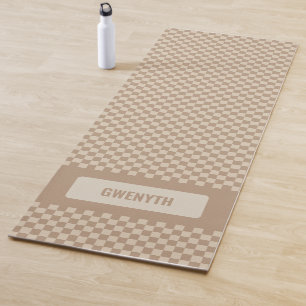 Personalisiertes, neutrales Gold auf doppelter Sei Yogamatte