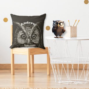 Personalisiertes New Baby Boy's Room Niedlich Owl Kissen
