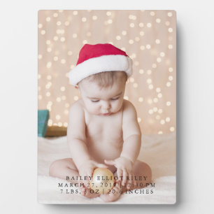 Personalisiertes New Baby Foto Weihnachtsfeier Fotoplatte