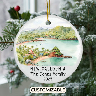 Personalisiertes New Caledonia Ornament, Keramik Ornament