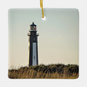 Personalisiertes New Cape Henry Lighthouse Weihnac Keramikornament
