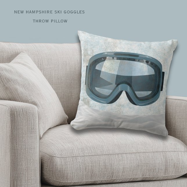 Personalisiertes New Hampshire | Skiverzierungen f Kissen (Personalize this New Hampshire ski goggles throw pillow)