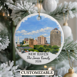 Personalisiertes New Haven-Ornament, benutzerdefin Keramik Ornament
