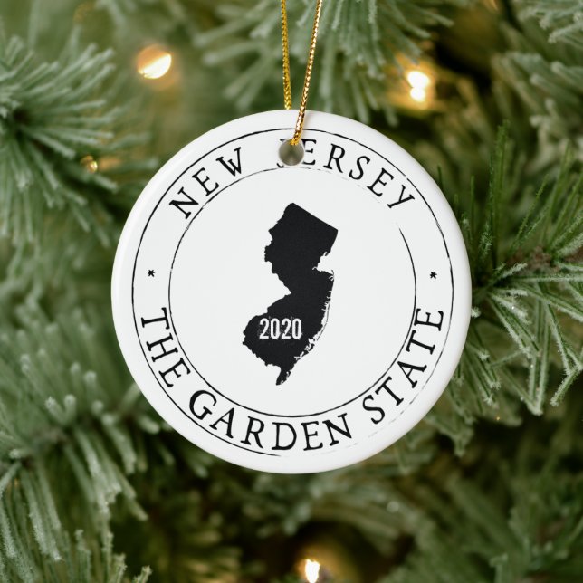 Personalisiertes New Jersey-Ornament Keramik Ornament (Baum)