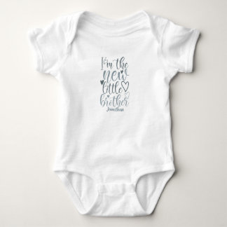 Personalisiertes New Little Brother White Baby Strampler