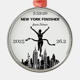 Personalisiertes New York Marathon Finisher-Orname Ornament Aus Metall