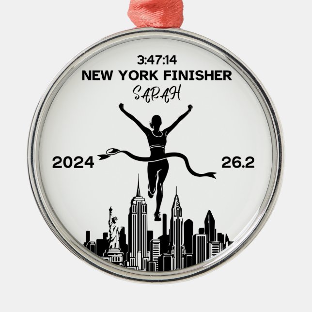 Personalisiertes New Yorker Marathon 2024 Ornament (Vorne)