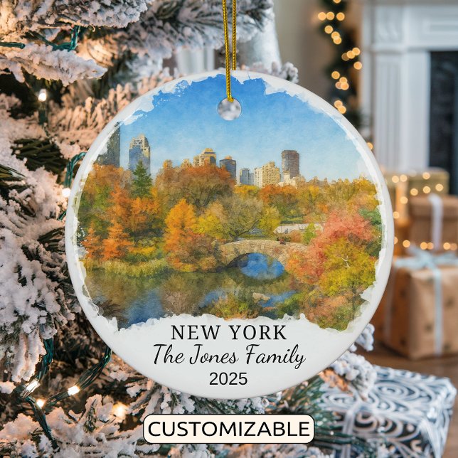 Personalisiertes New Yorker Ornament, Central Park Keramik Ornament (Von Creator hochgeladen)