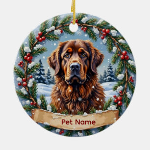 Personalisiertes Newfoundland-Weihnachten Keramik Ornament