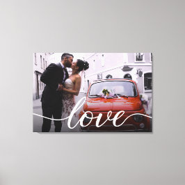 Personalisiertes Newlyweds-Skript für die Liebe vo Leinwanddruck